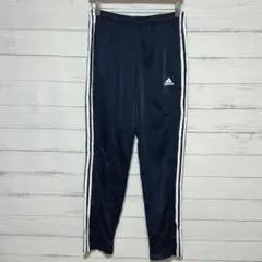 銀*郎様 アディダス トラックパンツ ジャージ M 紺×白ライン　アンクルジップ