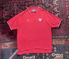 H*O様 USA古着 リーボック ワンポイントロゴ ポロシャツ レッド Lのサムネイル
