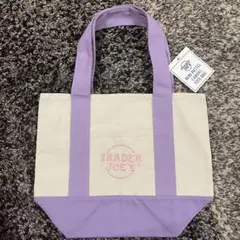 【新作】Trader Joe's ミニパステルキャンバストートバッグ パープル