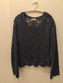 ​​【未使用・試着のみ】ZARA クロシェ編みショート丈ニットトップス Mサイズ
