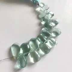 グリーンフローライト　スムースペアシェイプ