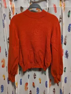 しまむら トップス オレンジ 暖色長袖セーター Lサイズ 柔らかくて軽い