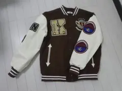 スタジャン　ブラウン/白　美品！ 値下げしました！