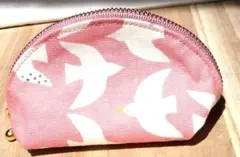 手のひらサイズ北欧風ポーチ 鳥柄