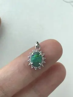 【15号】天然ブラックオパール 5.837ct プラチナ　鑑別書付　ダイヤモンド 15号】天然ブラックオパール 5.837ct プラチナ鑑別書付ダイヤモンド