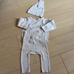 peekaboo ベージュ セレモニースーツ 退院着　帽子付き