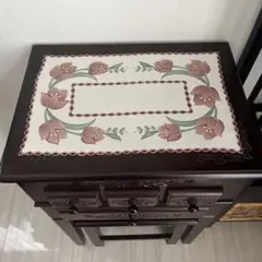 花柄刺繍 テーブルセンター 長方形