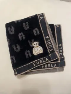 【FURLA】クマ柄 タオル地ハンカチ