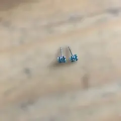 bororo 天然石 シングルピアス アクアマリン - メルカリ