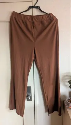 GU　ジーユー　リブワイドパンツ　XL