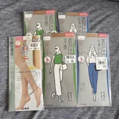 fukuske 만족 무릎 아래 압박 스타킹 5켤레 세트