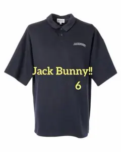 【新品】Jack Bunny!!　5分袖　ポロシャツ　ネイビー　メンズ 6のサムネイル