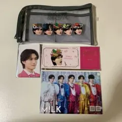 M!LK のぞいてみるく？展 グッズ付き限定クリアポーチ+曽野舜太セット