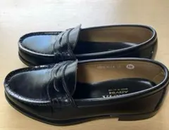 HARUTA ブラックレザー ローファー 23cm