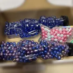 クマ型容器入りカラフルビーズセット