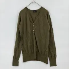 JEANNEKE ジャンネケ オリーブ色 Vネックニット
