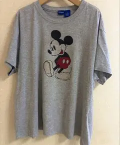 値下！Disney ディズニー ミッキースパンコールT シャツ 2✕大きいサイズ