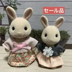 ピンク系　親子ワンピースセット　シルバニアファミリー　服　ハンドメイド