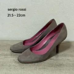 sergio rossi ラウンドトゥ スウェード パンプス 22cm
