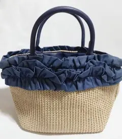ROOTOTE デニムフリル かご風トートバッグ