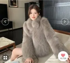 Ritzy フェイクファーコート モカ