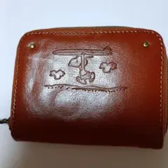 スヌーピー エンボス加工 コインケース