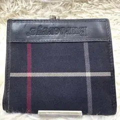 Burberrys バーバリー 二つ折り財布 がま口 チェック柄 コンパクト