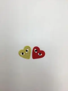 刺繍アイロンワッペン ハート2枚