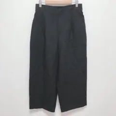 グローバルワーク|ハイウエスト ワイドパンツ【M】バックゴム ドロスト ゆったり