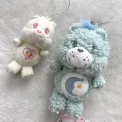 【Care Bears】ケアベア ふんわりマスコット キーホルダー　2種セット