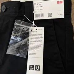 UNIQLO Uワイドフィットチノ ユニクロユー black 73