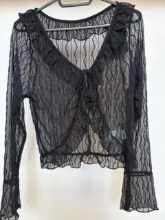 カーディガン　黒　レディース