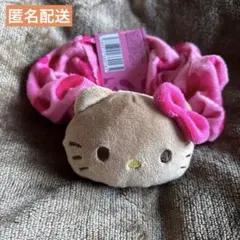 マスコットぬいぐるみ付きシュシュ【日焼けキティ／ピンク／レオパード／豹柄】