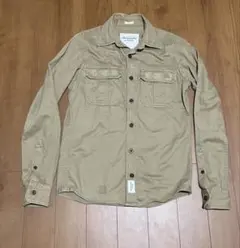 Abercrombie & Fitch ベージュ長袖シャツ S