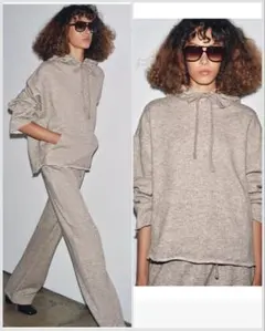 ZARA ラスティックワイドパンツ M 美品