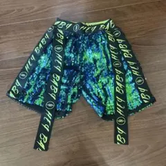 キッズ ハーフパンツ 青緑 ラメ 120