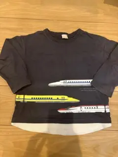 プティマイン petitmain新幹線 長袖カットソー ネイビー 110cm