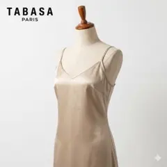 TABASA タバサ キャミワンピ サイズ34 シャンパンゴールド 高級 春夏