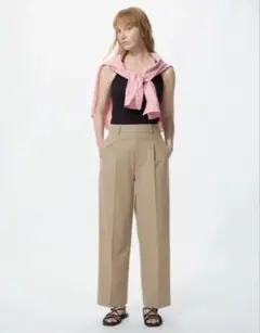 タックワイドパンツ　新品未使用　Mサイズ　32 ベージュ