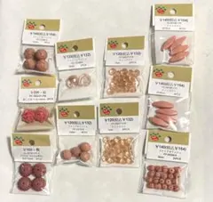 パーツクラブ ピンク系 ビーズ ファイアポリッシュ チェコ まとめ売り