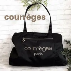本日発送⭐︎courrèges クレージュ トートバッグ ブラック　ロゴデザインのサムネイル