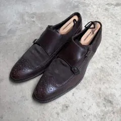 HUGO BOSS ダブルモンク ウィングチップ ブラウン 7.5のサムネイル