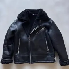 【ビックサイズ】ザラ フェイクムートン B-3 ダブルライダース 裏ボア XL