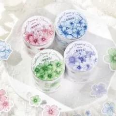 5u- 15／コラージュ素材　シール　ステッカー　セット　まとめ売り　花