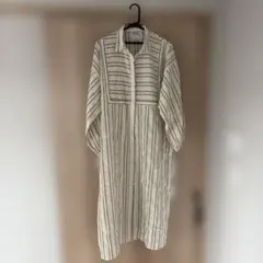 URBAN RESEARCH DOORS ストライプ 半袖シャツワンピース