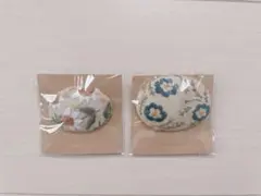 chii様専用【ハンドメイド】花柄刺繍のブローチ 2個セット