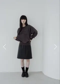 philme leatherlike skirt(black)