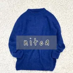 ニトカ nitca サイドスリットクルーネックセーター モヘヤ ウール混