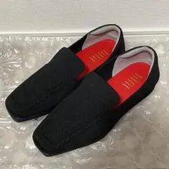 fitfit 撥水ニットスクエアモカシン （ブラック）23.0cm