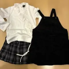COMME CA ISM コムサ　90 オーバーオール　ワンピースセット